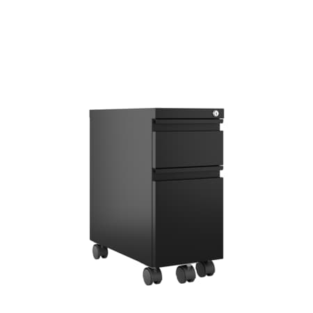 Hirsh 10" W 2 Drawer File Cabinet, Black, Legal/Letter 22650